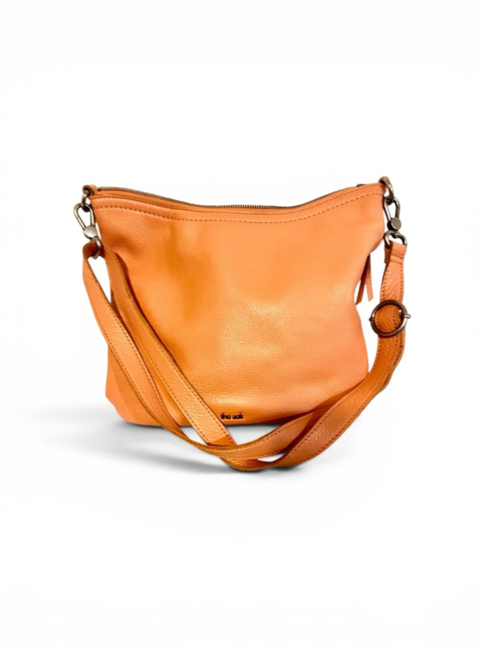 The Sak Jasmine orange leather hobo crossbody bag